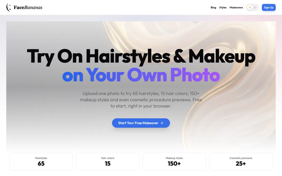 FaceBananas website homepage